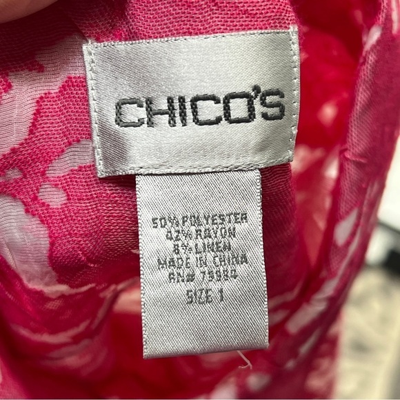 Chicos linen blend blouse jacket size 1 - Picture 6 of 11